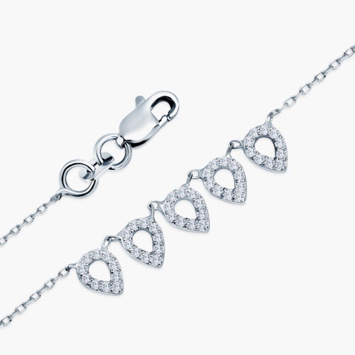 Naszyjnik Savicki: białe złoto, diamenty